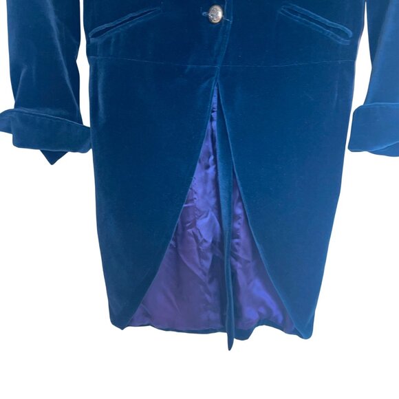 Anna Sui Vintage1990s Womens Waistcoat Size Small Black Velvet Victorian - Picture 6 of 11